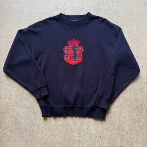 Men's Vintage 90's Sutter & Grant Navy Blue Knit Pullover Golf Sweater Sz Large